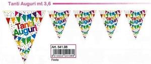FESTONE BAND.PLAST.FESTA TANTI AUGURI MT.3,6 54198