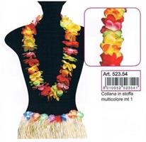 COLLANA HAWAIANA IN STOFFA MT.1 MULTICOLORE 52354