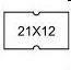 ETICHETTE PREZZATRICE 21X12 BIANCO CF50 ROT. 2112BR