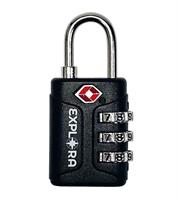 LUCCHETTO VALIGE C/COMBINAZIONE NERO 3X6 EXPLORA LEBEZ 82271 345