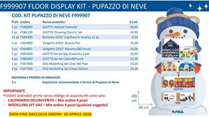 EXPO FLOOR DISPLAY KIT PUPAZZO DI NEVE FILA F999907