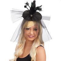 MINI CAPPELLO STREGA NERO C/CERCH E DEC. H.CM.15 6102