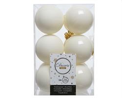 PALLINE BOX 12PZ INFRANG.BIANCO LANA D.60MM KAEMINGK 021918