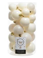 PALLINE BOX 30PZ OPAC/BRIL/GLIT BIANCO LANA KAEMINGK 022931