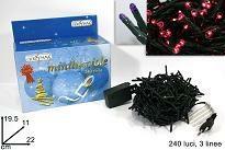 LUCI NATALE LUCCIOLE DA 240L 3LINE VIOLA