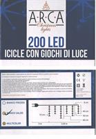 LUCI NATALE PENDENTI DA 200 LED BIANCO CALDO 294025
