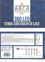 LUCI NATALE LUCCIOLE DA 360 LED TENDA BIANCO CALDO 294033