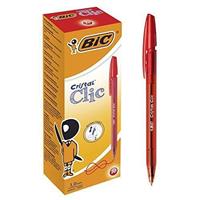PENNA BIC CRISTAL CLIC A SCATTO ROSSO CF20 8507333
