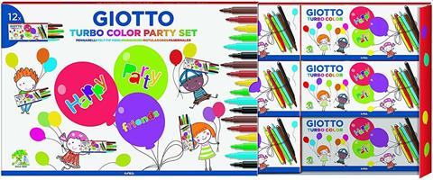 PENNARELLI GIOTTO TURBO DA 12 COLOR PARTY SET 314000