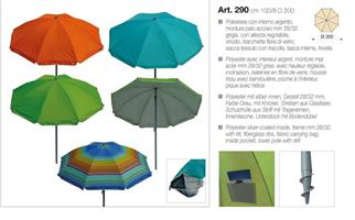 OMBRELLONE MANILA POLIESTERE ARGENTO 100/8 ASS. 290