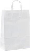 SHOPPERS MANICO RITORTO KRAFT BIANCO 45X15X20 CF25 031502