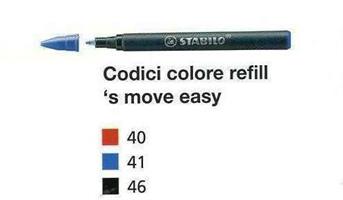 REFILL STABILO'S MOVE EASY ROSSO DA3 6890/040
