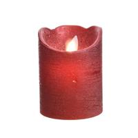 LUCI NATALE INT.LED CANDELA 7,5X10CM ROSSO 2XAA KAEMINGK 480612