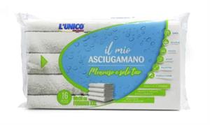 ASCIUGAMANI PIEGATI 68X38CM UNICO 16PZ BAZ20066