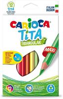 PASTELLI CARIOCA TITA MAXI TRIANGOLARE DA 12 42791