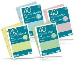 RICAMBI 5MM RINFORZATI COL. VERDE 80GR A4 40FF BLAS. CF30 7814