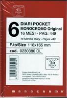DIARIO PIGNA MONOCROMO 16 MESI POCKET 448 PG 0230380DL