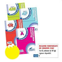 RICAMBI C RINFORZATI 80GR A5 CIAC 40FG CF40 6630