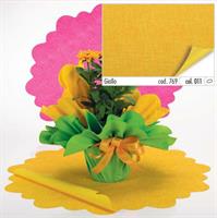 SOTTOVASI PERLATI D.46CM TELA GIALLO 2 LATI S769011004602