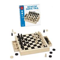 GIOCO IN LEGNO SCACCHI DAMA TRIA ST 30CM 8+ DAL NEGRO 53490 549