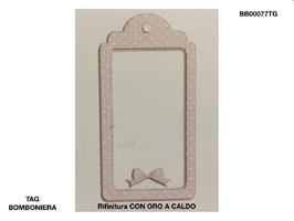 BOMBONIERA NASCITA ROSA BL 10FF A4 BB00077TG