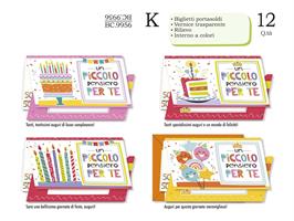 BIGLIETTI AUGURI COMPLEANNO PORTASOLDI BAMBINI CROMO BC.9956 183