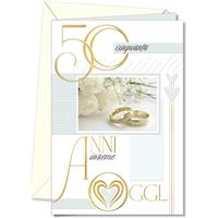 BIGLIETTI ANNIVERSARIO NOZZE 50 ANNI CF12 AN.9899