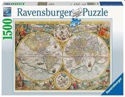 RAVENSBURGER PUZZLE 1500PZ MAPPAMONDO STORICO 16381 00716