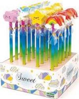 MATITA UNICORN C/TOP IN GOMMA COL ASS Expo 24pz LEBEZ 81135