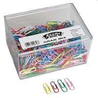 FERMAGLI COLORATI PLASTIF. LEONE 250GR N.3-4 FXP250GMIX