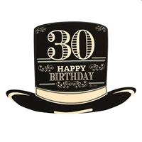 SAGOMA CAPPELLO CILINDRO 30 ANNI BL. DA 4 PZ 41362