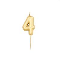 CANDELA N.4 METAL ORO 8CM 50504