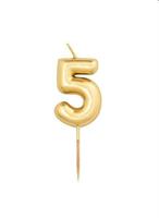 CANDELA N.5 METAL ORO 8CM 50505