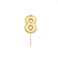 CANDELA N.8 METAL ORO 8CM 50508