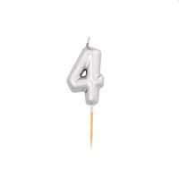 CANDELA N.4 METAL ARGENTO 8CM 50524