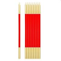 CANDELA CM 15,5 ROSSO E ORO BL. DA 10 50593