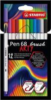 PENNARELLO STABILO PEN 68 BRUSH ARTY LINE DA 12 568/12-21-20