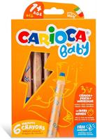 PASTELLI CARIOCA 3 IN 1 MAT+CERA+ACQUAR 1+ ASTUC 6PZ 42817