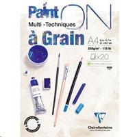 BLOCCO PAINT GRAIN A4 20FF 250GR CLAIREFONTAINE 975049C