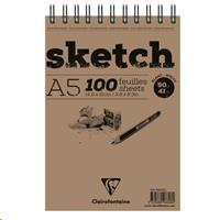 BLOCCO SPIRALATO A5 SKETCH 100FF 90GR CLAIRFONTAINE 96606C 1092