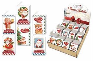 CHIUDIPACCO NATALE EXPO DA 120 5X7CM CROMO NT.9298