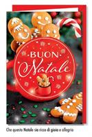 BIGLIETTI NATALE GLITTER 11,5X17 12PZ CROMO NT.9265 146