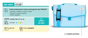 VALIGETTA 38X27X8 C/TRACOLLA COL. PASTELLO ASS. LEBEZ 62005