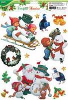VETROFANIE NATALE 30X37 VERTICALI COL. GLITTER LEBEZ 81704