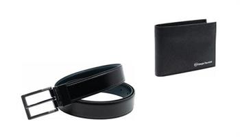 MONDIALPEL PARURE S. TACCHINI CINT+P/FOGLIO UOMO NR PAR ST-N 046