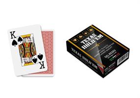 CARTE TEXAS HOLD'EM CASINO QUALITY ROSSO DAL NEGRO 024139 528