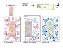 BIGLIETTI AUGURI COMPLEANNO FARFALLE 11,5X17 CROMO BC.9983 185