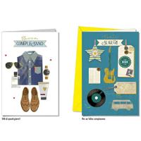 BIGLIETTI AUGURI COMPLEANNO MASCHILE 12PZ BC.9087