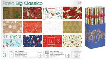 CARTA REGALO NATALE ROTOLO 100X300 FANTASIA RASO RT30 R3M01NAT