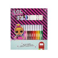 LOL PENNARELLI SET DA 18 + 2 TIMBRI 86980